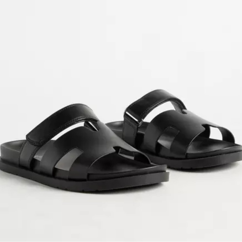 Black Slide Sandals